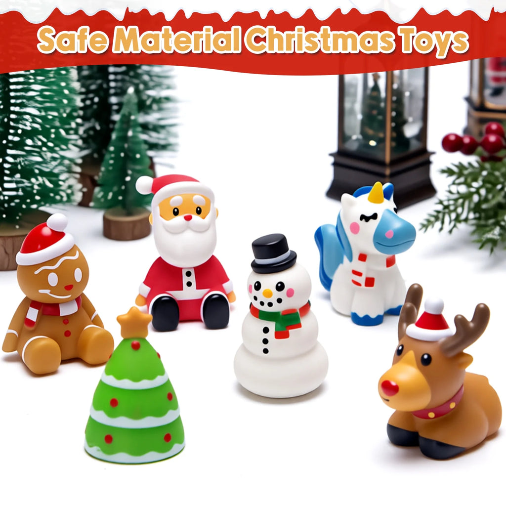 6 Pcs Christmas Light up Bath Toys, Christmas Toys for Kids Baby Toddler, Christmas Stocking Stuffers for Kids, Ideal as Kids Gifts for Christmas