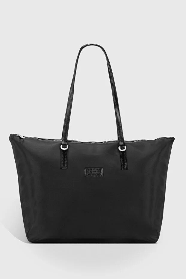 Black Shopper Tote Bag For Women