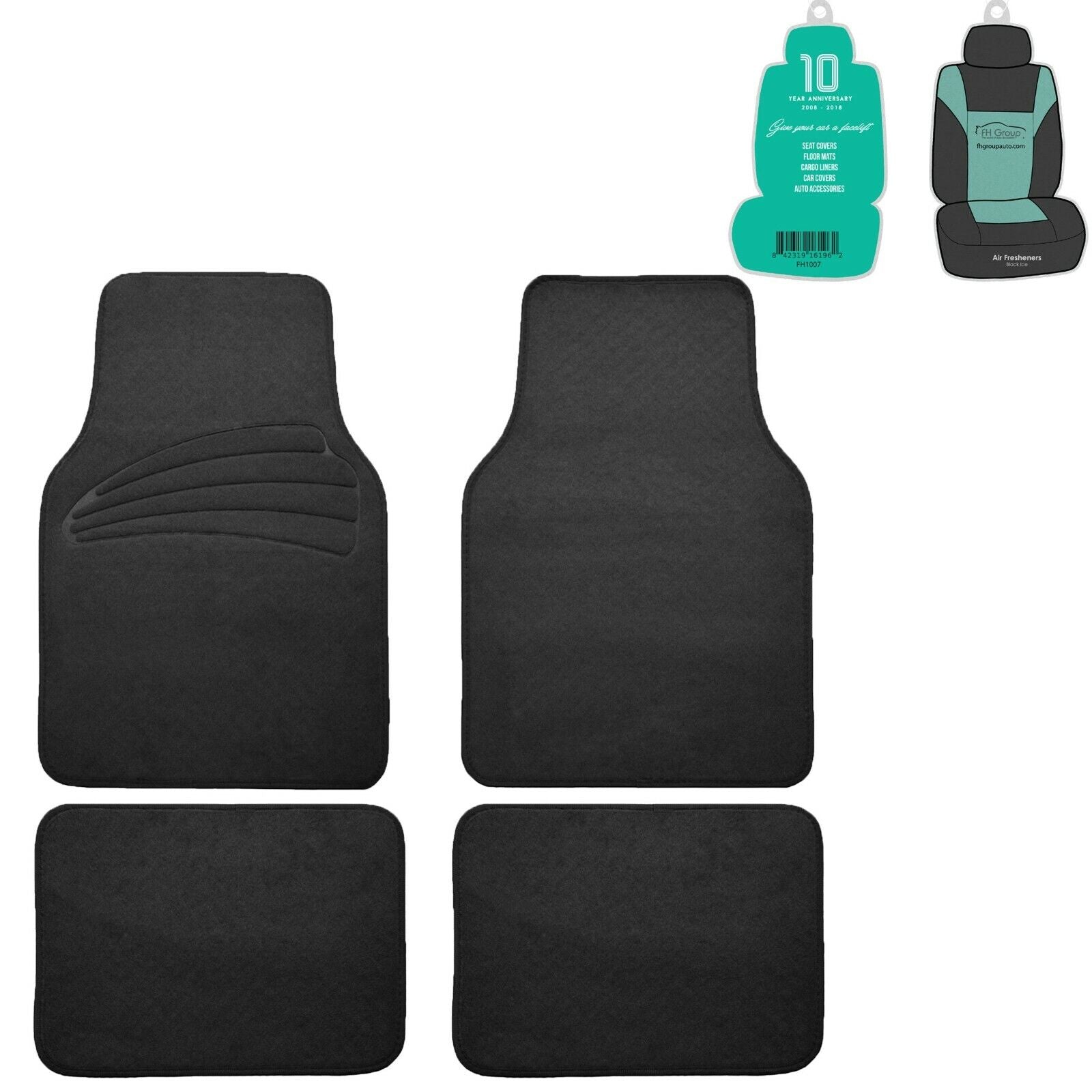 Universal Floor Mats for Auto Car SUV Van Carpet All Weather W/ Air Freshener