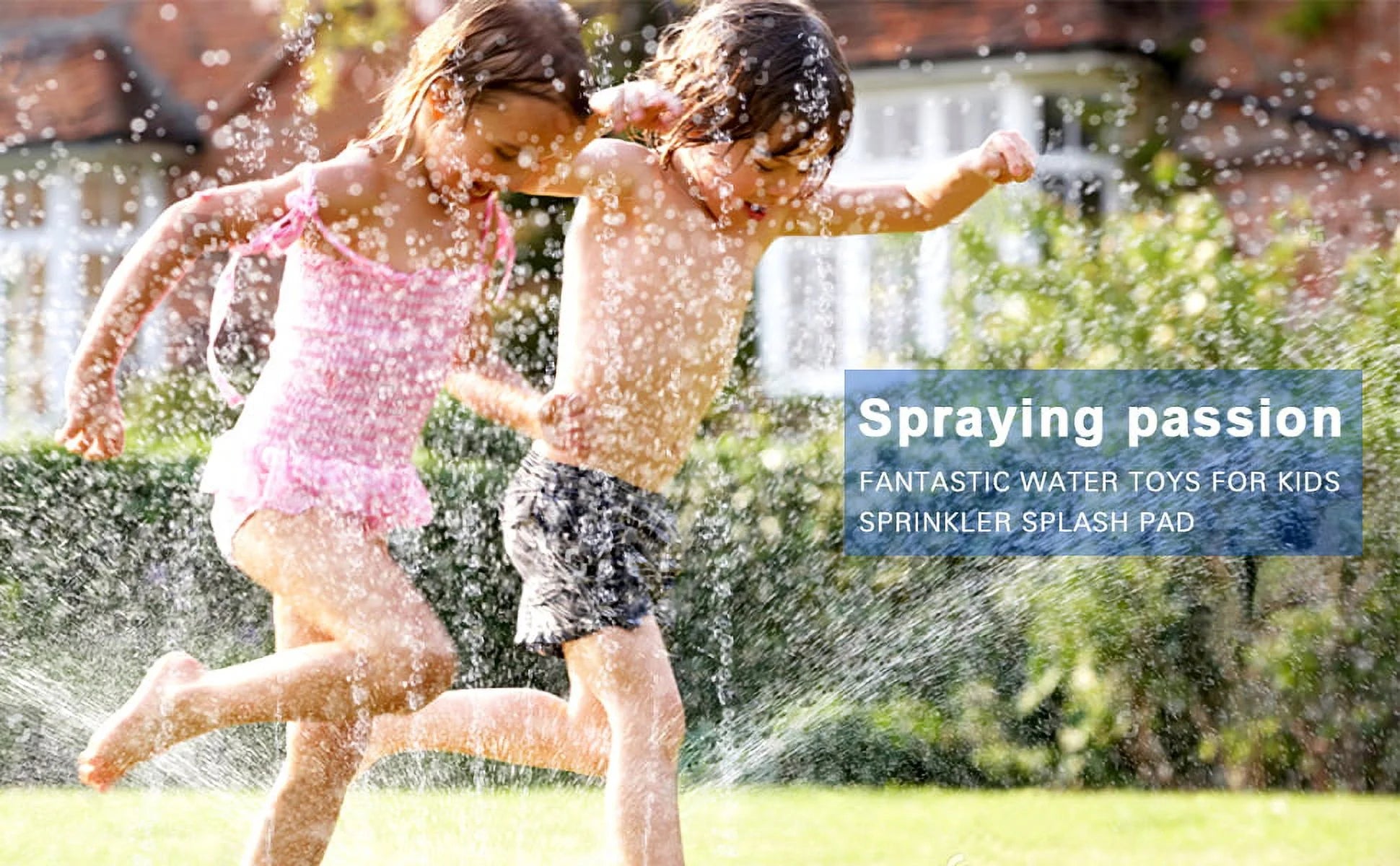 Splash Pads for Toddlers 1-12Y, Sprinkler for Kids, 67" Octopus Inflatable Baby Pool, Outdoor Water Toys, Blue