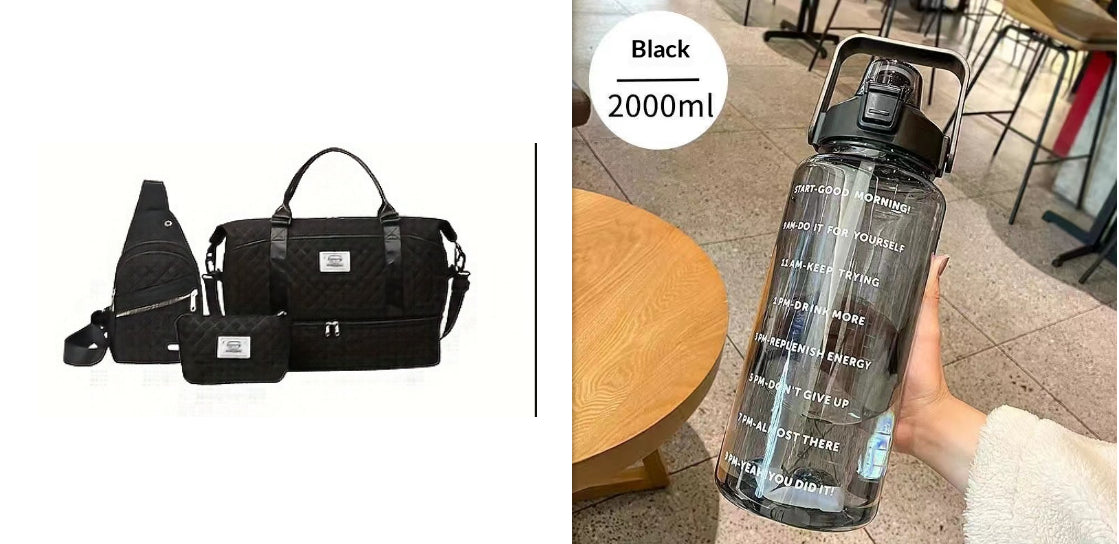 Women's Large-Capacity Travel Organizer Set Of Three Travel Duffel And Two Smaller Bags